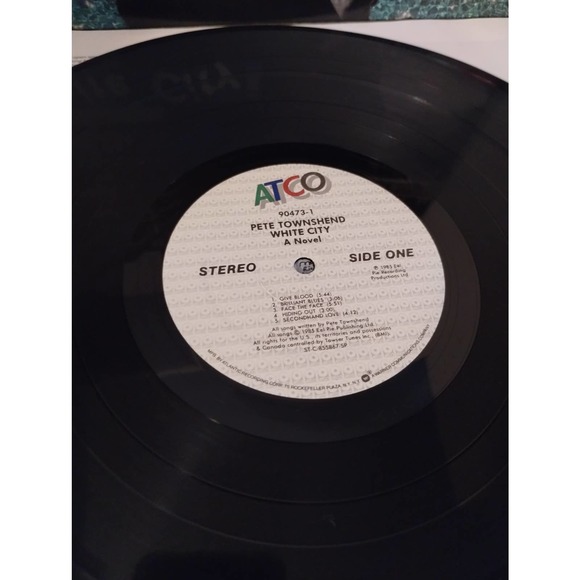 Pete Townshend White City LP Vinyl Record Album ATCO 90473-1 - Picture 2 of 4